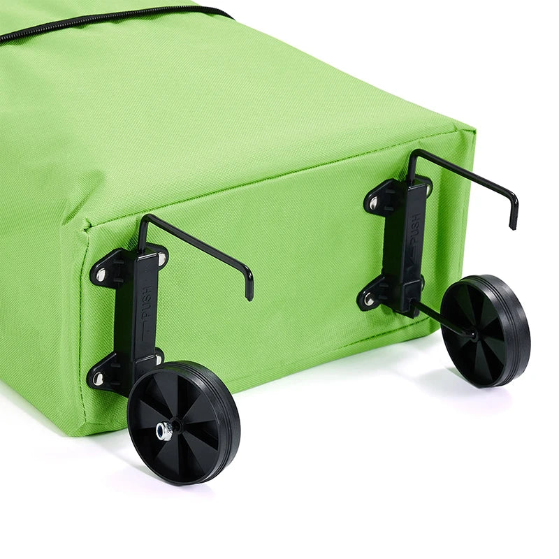 Foldable Shopping Trolley Bag With Wheels Large Reusable Cloth Hand Tote Bolsas Eco Fabric Supermarket Grocery Pull Cart Bag