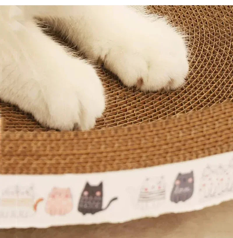 Grattoir à chat ondulé Grattoirs à chat Ronds Ovales Griffe de meulage Jouets pour chats Lit pour chat résistant à l'usure Nid Accessoires pour chat