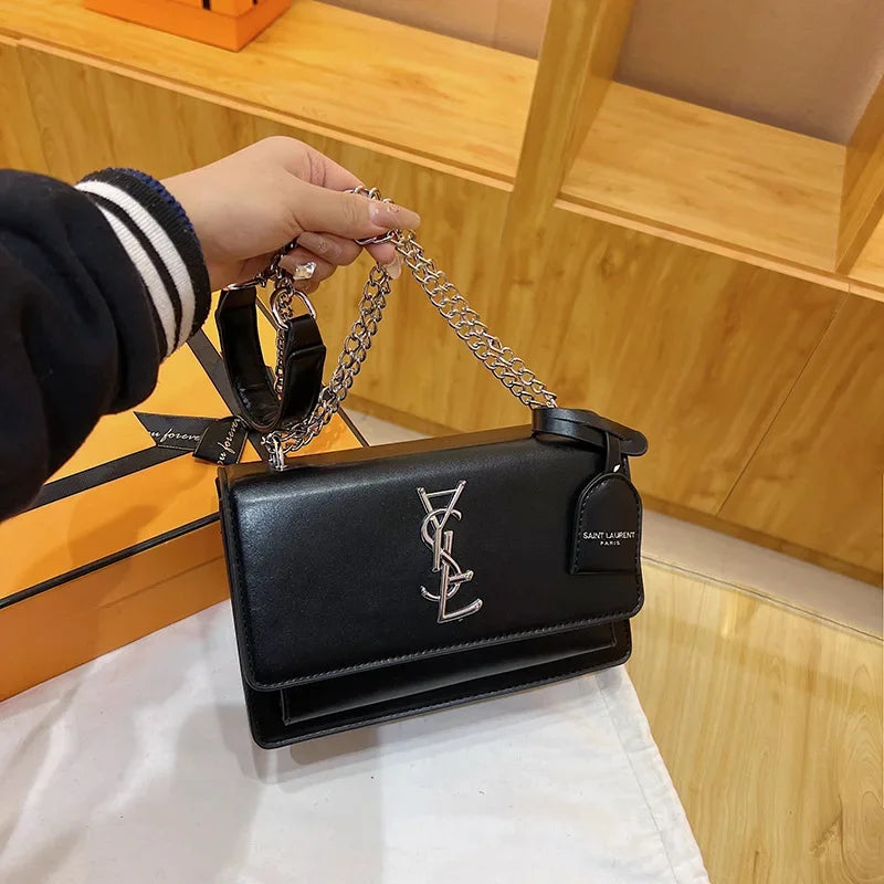 Women's New 2024 Design Sense Small Square Bag Korean Version Fashion Trend High Quality Single Shoulder Crossbody Bag Chain Bag