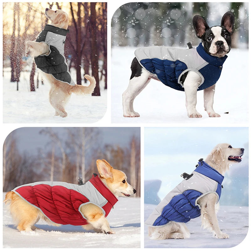 Veste imperméable pour gros chien, vêtements pour chiens de taille moyenne et grande, costume d'hiver pour animaux de compagnie, manteau de bouledogue français, gilet pour Labrador, berger allemand