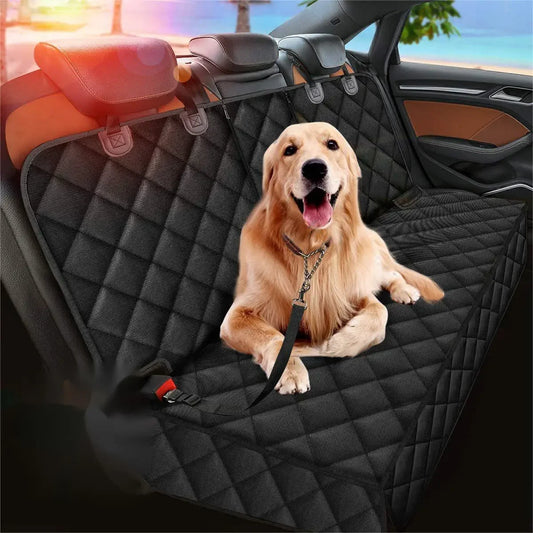 Housse de protection pour siège arrière de voiture pour chien Housse de siège pour animal de compagnie imperméable et résistante à la saleté Hamac à bandoulière noir Matelas de voyage pour animaux de compagnie