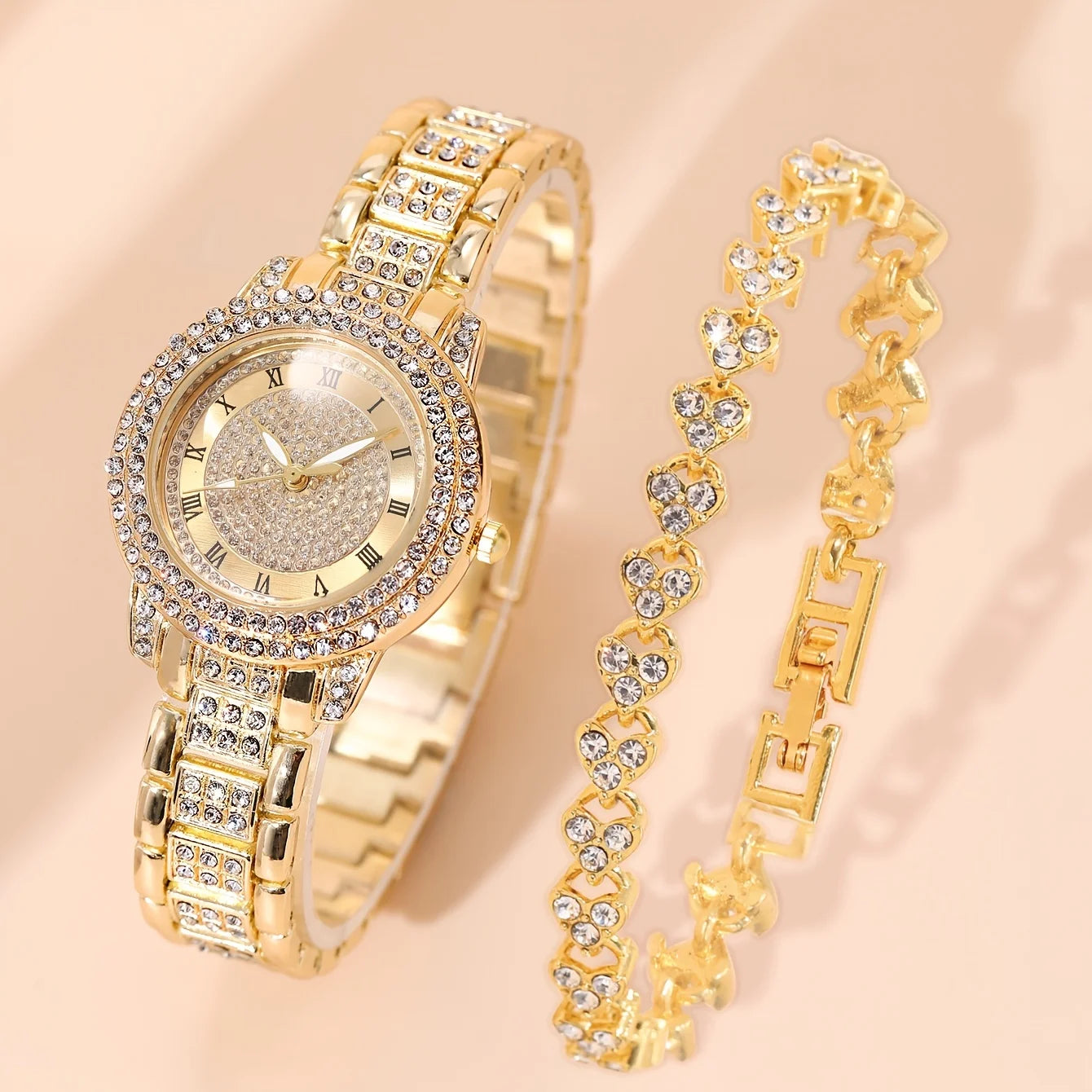 2-Pack Gold Fine Women's Watches - Sophisticated, Elegant Watches - Suitable for Formal Occasions and Daily Wear