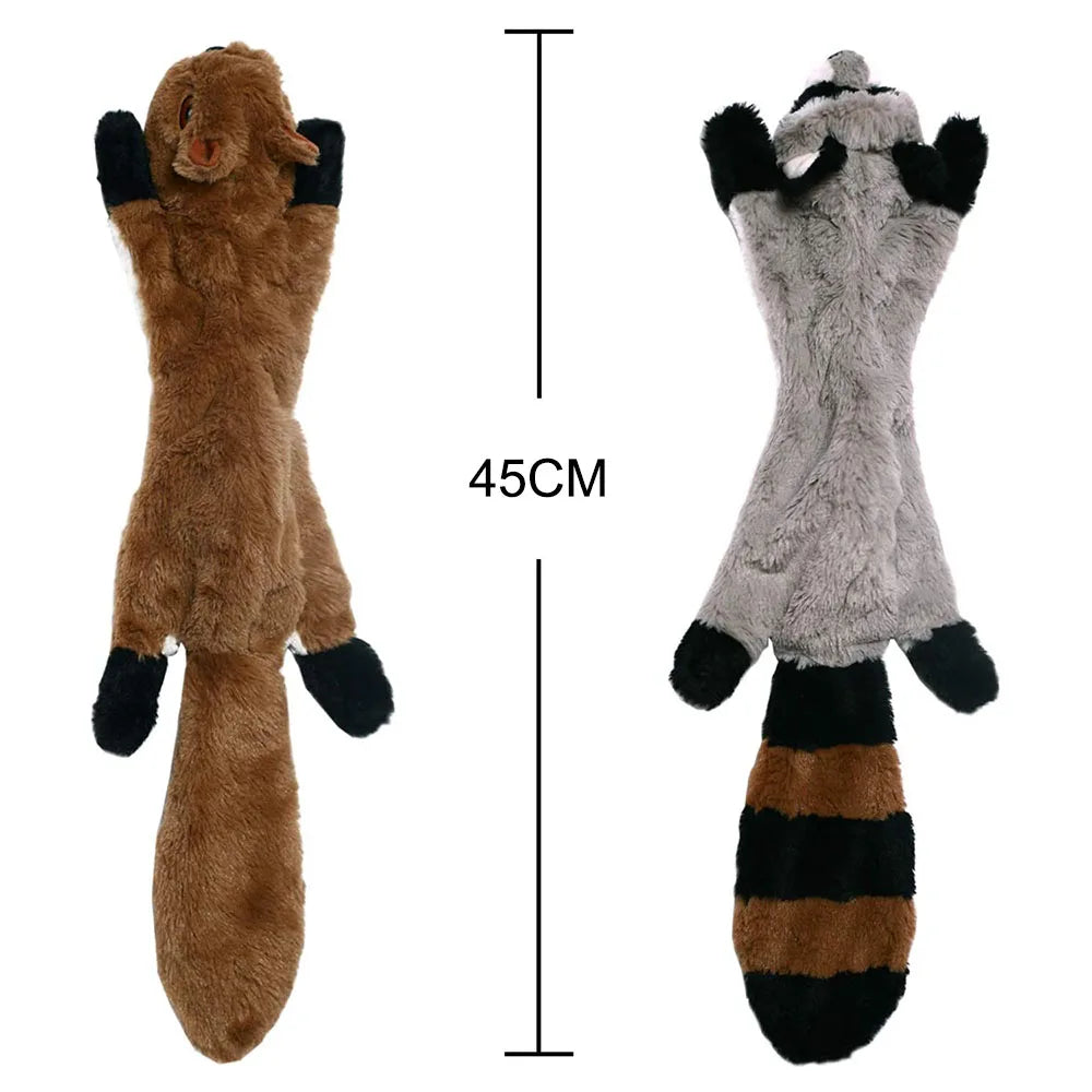 Jouet pour chien amusant en forme d'animal simulé sans rembourrage avec couineurs Jouet à mâcher pour chien en peluche durable sans rembourrage Jouet couineur pour animal de compagnie froissé