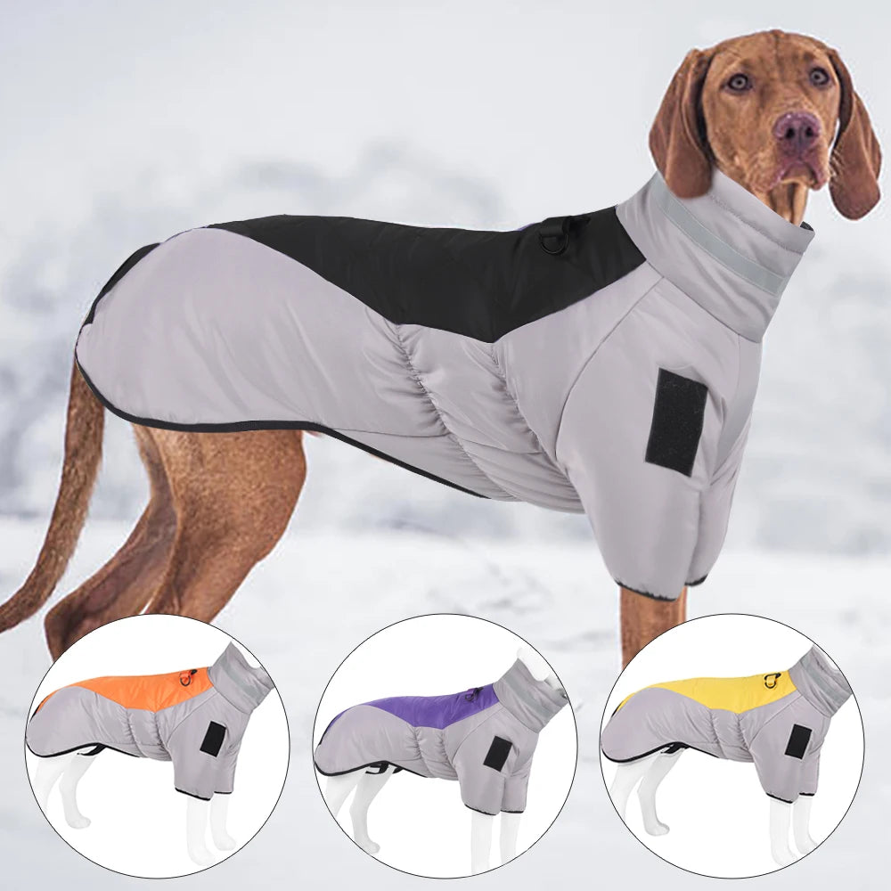 Vêtements d'hiver chauds pour grands chiens, veste imperméable à col haut pour chiens de taille moyenne et grande, manteau pour animaux de compagnie, salopette pour bouledogue français et labrador