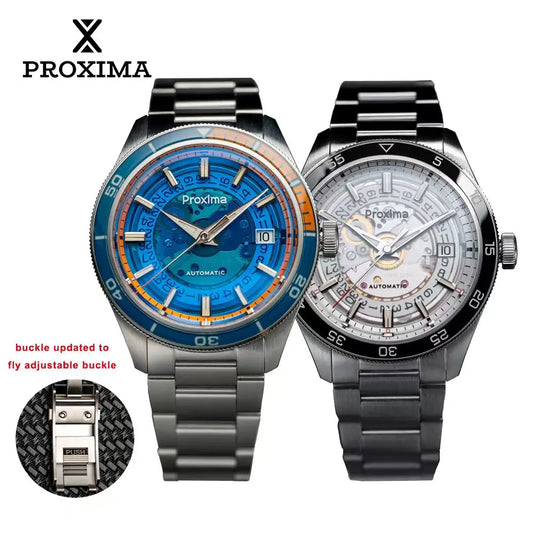 PX1701 39mm Luxury Men's Watches Business Dress Watch For Men Automatic Mechanical Sapphire Glass Date Window 200m Waterproof