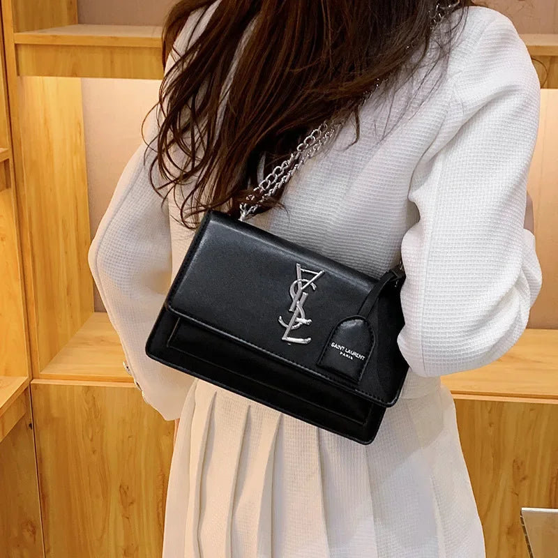 Women's New 2024 Design Sense Small Square Bag Korean Version Fashion Trend High Quality Single Shoulder Crossbody Bag Chain Bag