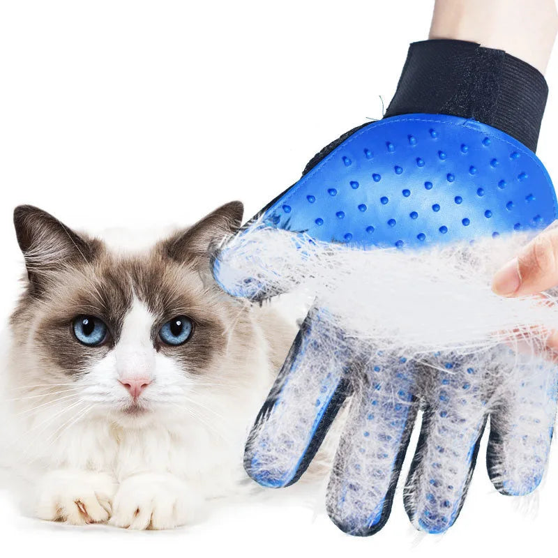 Gants pour enlever les poils d'animaux domestiques, massage pour chat et chien, bain, nettoyage, fournitures de toilettage, brosse en silicone pour enlever les poils collés