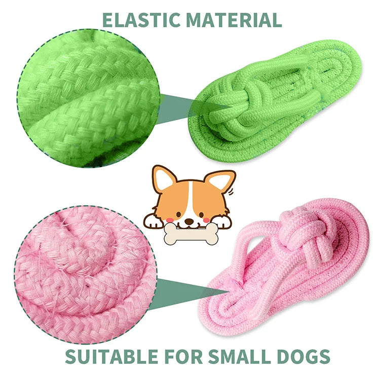 Jouet à mâcher pour chien en corde de coton pour petits et grands chiens, jouets molaires pour l'entraînement des dents des animaux de compagnie, jouet interactif pour chien, accessoires pour chiens