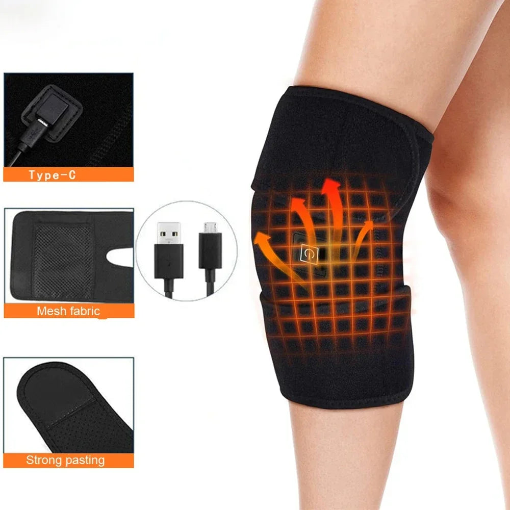 Knee Massager with Heat Electric Therapy Hot Compress Heating Pads for Arthritis Knee Pain Relief Warm Knee Elbow Leg Massager