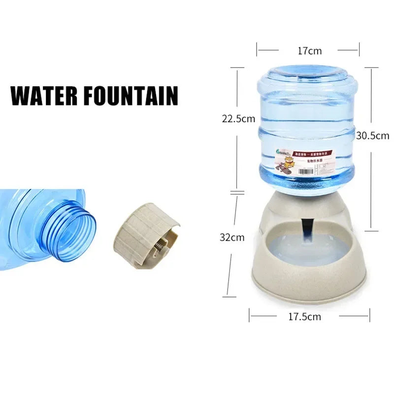 Distributeur automatique d'eau et de nourriture pour chiens et chats, grande capacité, distributeur d'eau par gravité, 3,8 L, accessoires pour chiens