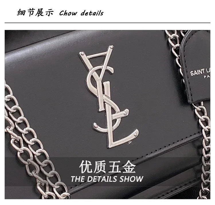 Women's New 2024 Design Sense Small Square Bag Korean Version Fashion Trend High Quality Single Shoulder Crossbody Bag Chain Bag