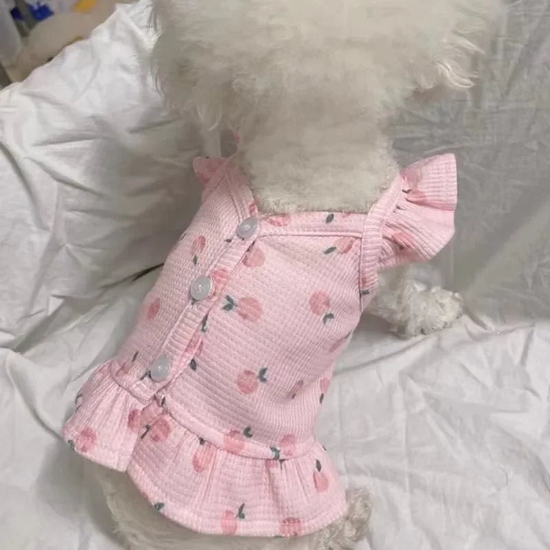 Pet Princess for Dog Small Dog Clothes Wedding Dress Princess Dress Spring Summer Soft Sweet Flying Sleeves Skirt Pet Clothes