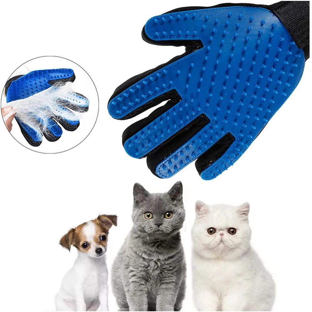 Gants pour enlever les poils d'animaux domestiques, massage pour chat et chien, bain, nettoyage, fournitures de toilettage, brosse en silicone pour enlever les poils collés