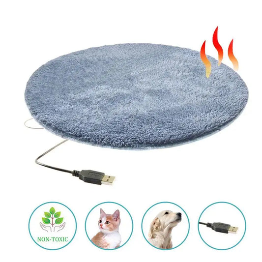 Couverture électrique pour chien, tapis de lit chaud pour chien, animal de compagnie d'intérieur, bon effet d'isolation thermique, coussins chauffants pour chats et chiens avec coussin électrique USB