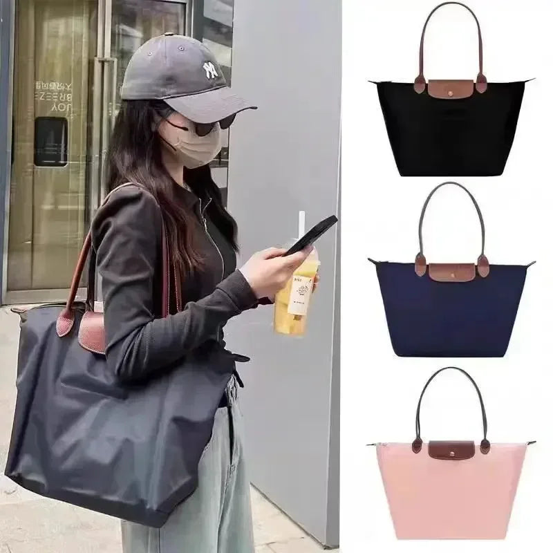 2024 New Large Capacity Classic Tote Bag Folding Designer Fashion Casual Shoulder Bag Women High Quality nylon Handbags sac