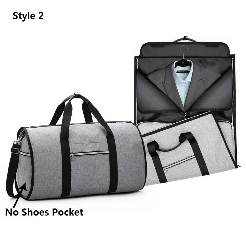 Men Business Travel Bag Waterproof Oxford Garment Pack Large Capacity Shoulder Bags Multi-pocket Luggage Сlothes Storage