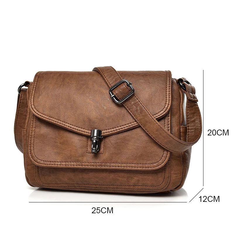 Genuine Women Leather Handbags Soft Casual Messenger Crossbody Bag High Quality Female Leather Shoulder Bag Ladies Sac A Main