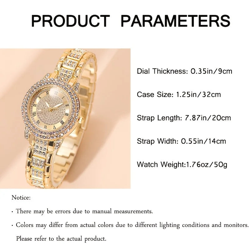 2-Pack Gold Fine Women's Watches - Sophisticated, Elegant Watches - Suitable for Formal Occasions and Daily Wear