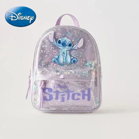 Disney's New Stitched Cartoon Sequined Back Fashionable and Versatile Trendy Kindergarten School Bag for Boys and Girls