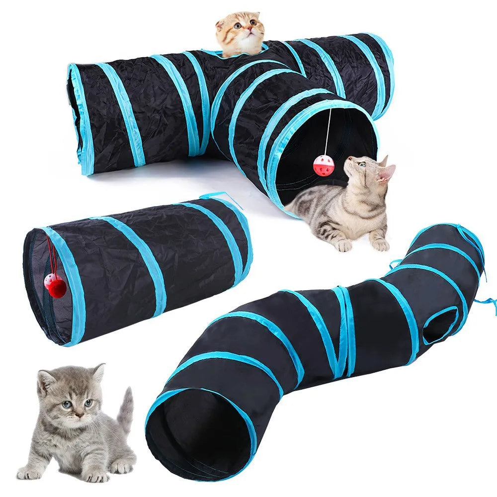 Jouet transfrontalier pour chat de compagnie, nouveau tunnel arc-en-ciel pour chat, piste pour animal de compagnie, passe en diamant, dragon roulant, fabricant en stock