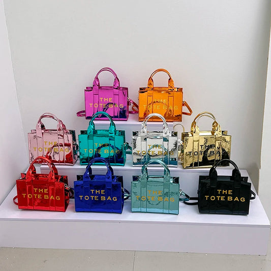 The Tote Bag Designer Luxury Brand Purses and Handbags for Women None Logo Bright Color PU Leather Crossbody Bags High Quality