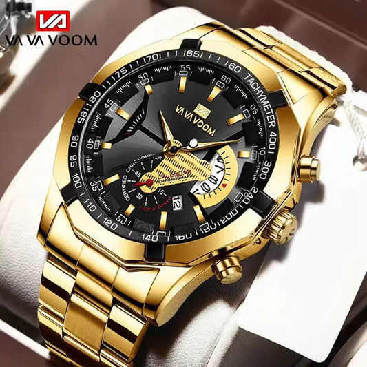 2023 Top Brand Luxury Watch Fashion Selling Gold Sports Casual Quartz  Travel Wristwatch Waterproof Mens Clock Relogio Masculino